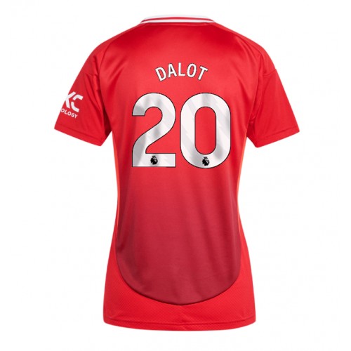 Fotbalové Dres Manchester United Diogo Dalot #20 Dámské Domácí 2024-25 Krátký Rukáv